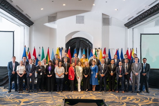 Group photo at a conference in Honduras