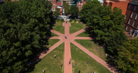 Aerial photo of University Yard